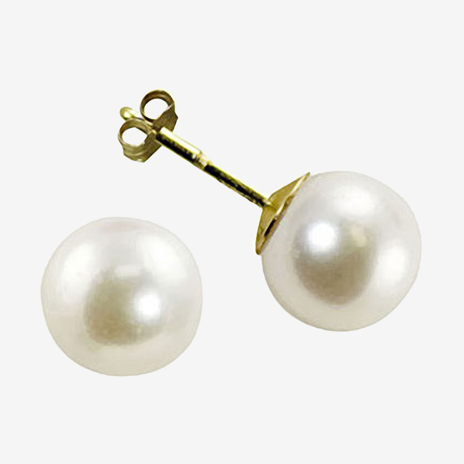 Certified Sofia™ 10K Gold 7-7.5mm Cultured Freshwater Pearl Stud ...