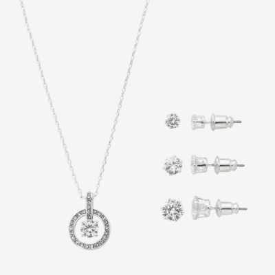 Sparkle Allure Light Up Box 4-pc. Cubic Zirconia Pure Silver Over Brass Jewelry Set