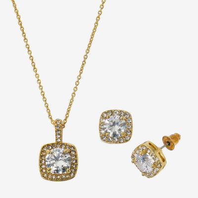 Sparkle Allure Light Up Box 2-pc. Cubic Zirconia 14K Gold Over Brass Jewelry Set