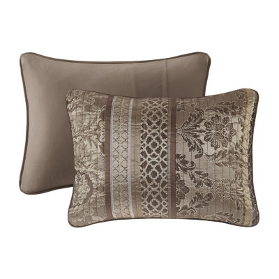 Madison Park Venetian 6-Pc Jacquard Quilt Set with Throw Pillows