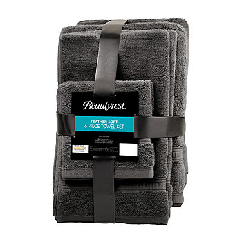 Plume 100-percent Cotton Feather Touch Antimicrobial Towel 6 Piece Set by  Beautyrest - On Sale - Bed Bath & Beyond - 33544853