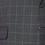 Stafford Coolmax All Season Ecomade Mens Windowpane Stretch Fabric Classic Fit Suit Jacket-Big and Tall