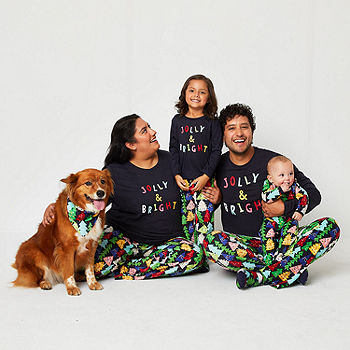 Jolly Jammies Pets Holiday Merry & Bright Matching Family Pajamas Bandana,  Sizes XS-2X
