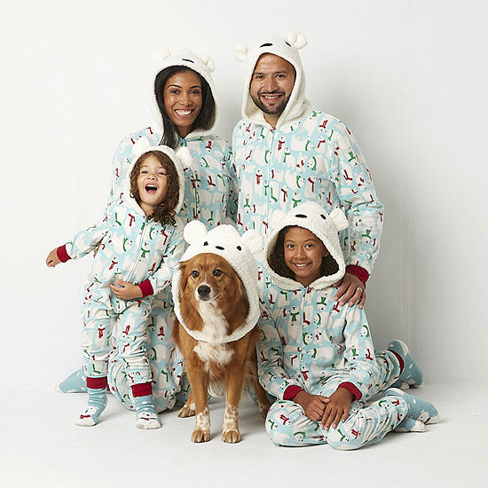 Polar Bear One Piece Matching Family Pajamas