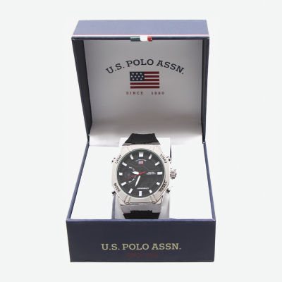 U.S. Polo Assn. Us Polo Assn. Mens Hybrid Black Strap Watch Us9822jc