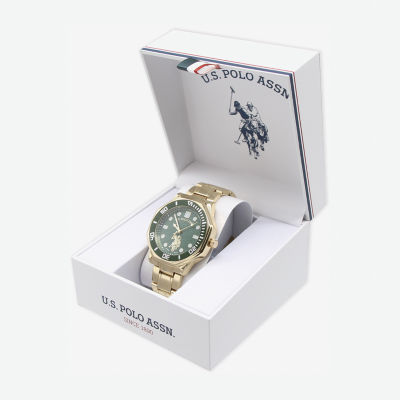 U.S. Polo Assn. Us Polo Assn. Mens Gold Tone Bracelet Watch Usc80706jc