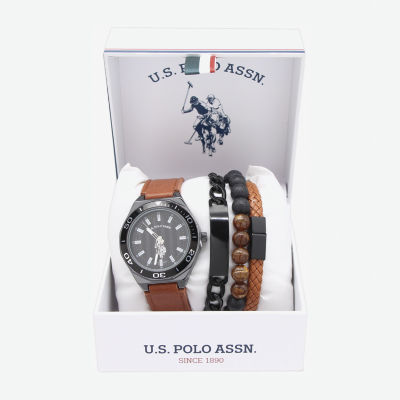 U.S. Polo Assn. Us Polo Assn. Mens 4-pc. Watch Boxed Set Usc20236jc