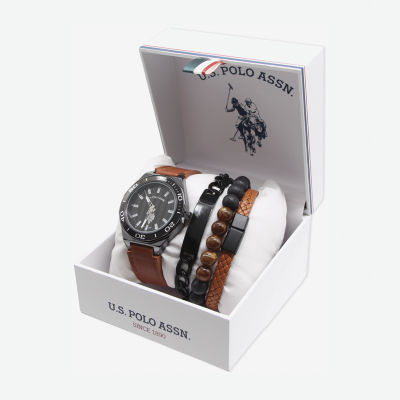 U.S. Polo Assn. Us Polo Assn. Mens 4-pc. Watch Boxed Set Usc20236jc