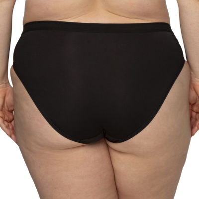 Curvy Couture Silky Smooth High Cut Brief Panty - 1364