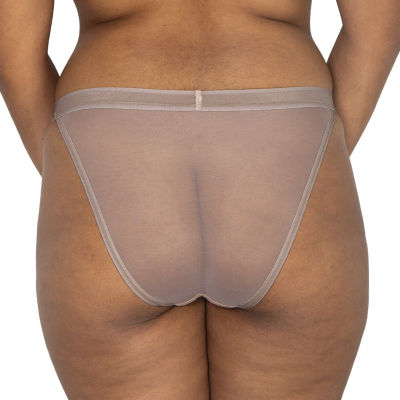 Plain sheer mesh high-cut bikini panty, Miiyu, Shop Bikini Panties Online