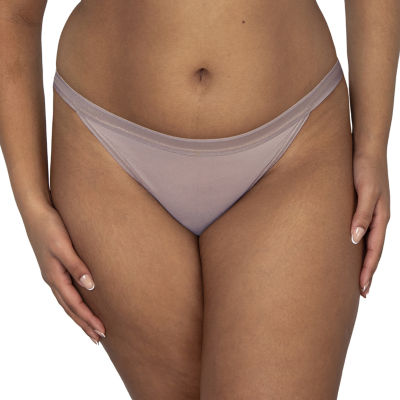 Curvy Couture Sheer Mesh String Bikini Panty - 1379