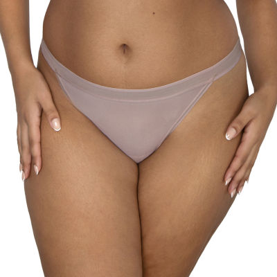 Curvy Couture Sheer Mesh High Cut Brief-1313