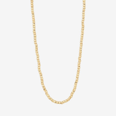 Womens 14K Gold Beaded Necklace