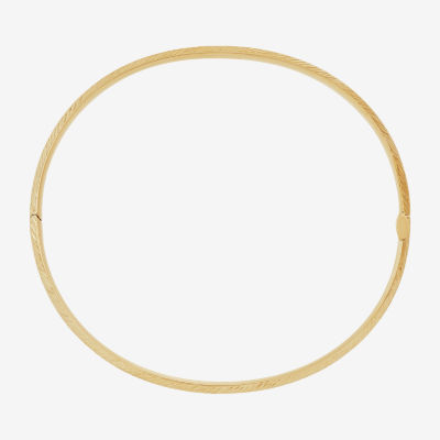 14K Gold Round Bangle Bracelet