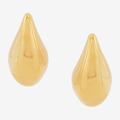 Teardrop 14K Gold 12mm Stud Earrings