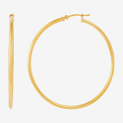 14K Gold 50mm Hoop Earrings