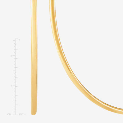 14K Gold 80mm Hoop Earrings