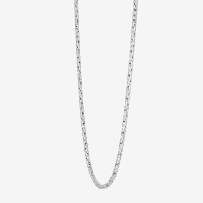 Made in Italy Sterling Silver 20 Inch Solid Link Chain Necklace