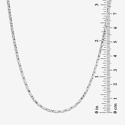 Made in Italy Sterling Silver 20 Inch Solid Link Chain Necklace