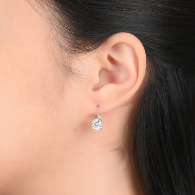 3 1/2 CT. T.W White Zirconia Sterling Silver Drop Earrings