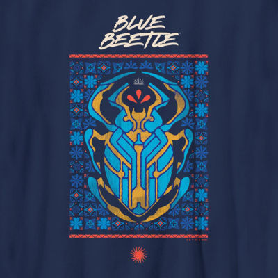 Little & Big Boys Crew Neck Short Sleeve Blue Beetle Graphic T-Shirt