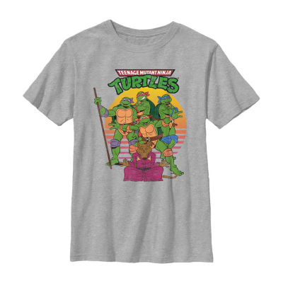 Little & Big Boys Crew Neck Short Sleeve Teenage Mutant Ninja Turtles Graphic T-Shirt