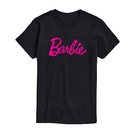 Mens Short Sleeve Barbie Graphic T-Shirt, Large, Black