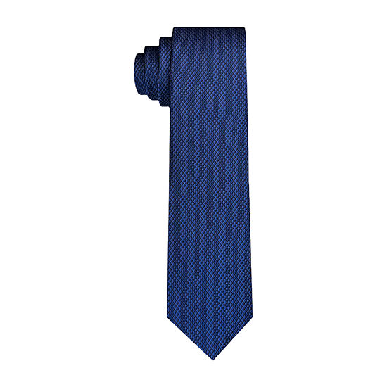 JF J.Ferrar Tonal Geometric Tie, Color: Blue - JCPenney