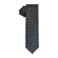 Hallmark Black Candy Cane Holiday Tie, One Size, Black