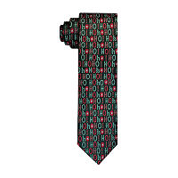 Hallmark Black Ho Ho Ho Holiday Tie, One Size, Black