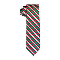 Hallmark Red Ii Holiday Stripe Holiday Tie, One Size, Red