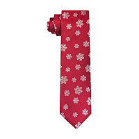 Hallmark Red Snowflake Holiday Tie, One Size, Red