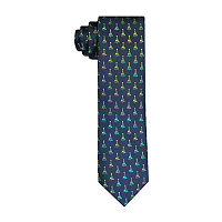 Hallmark Navy Christmas Tree Holiday Tie, One Size, Blue