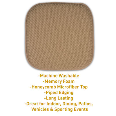 Sweet Home Collection Honeycomb Memory Foam Dining Cushion