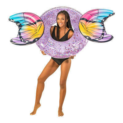 PoolCandy Glitter Butterfly 40IN Pool Tube