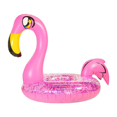 PoolCandy Jumbo 48IN Pink Glitter Flamingo Pool Tube