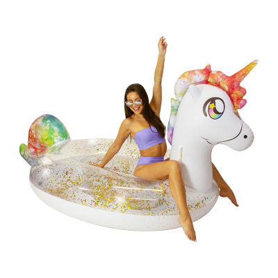 PoolCandy Gigantic 2 To 3 Person Glitter Unicorn Float