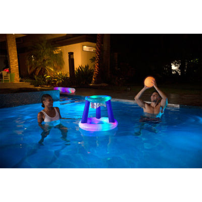 PoolCandy Illuminated Floating Led Basketball Set