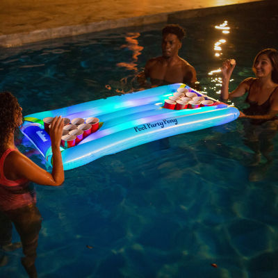 PoolCandy Illuminated Giant Floating Led Volleyball Set