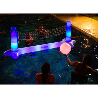 PoolCandy Illuminated Giant Floating Led Volleyball Set