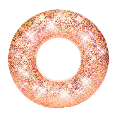 PoolCandy Rose Gold Glitter Pool Tube Jumbo 48IN