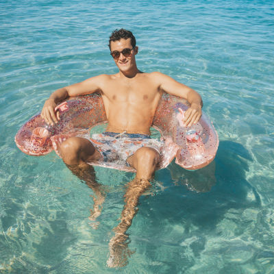 PoolCandy Rose Gold Glitter Sun Chair Jumbo 48IN