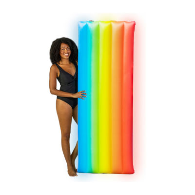 PoolCandy Rainbow Collection Illuminated Led Deluxe Pool Raft - 74 X 30IN