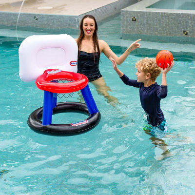 Little Tikes Giant Splash N Fun Inflatable Floating Basketball, Color ...