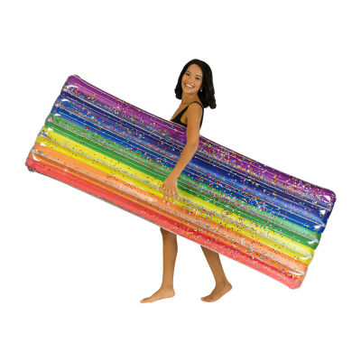 PoolCandy Classic Rainbow Deluxe 74IN Pool Raft