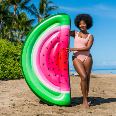 PoolCandy Half Island Watermelon Raft