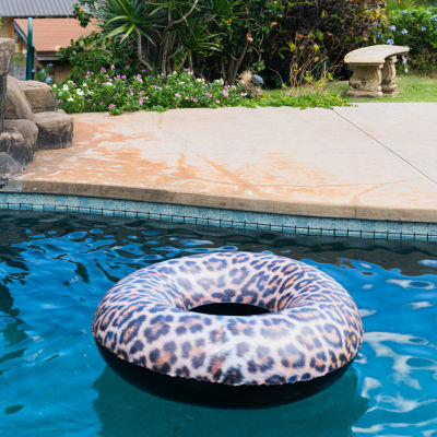 PoolCandy Leopard Print Jumbo 48IN Pool Tube