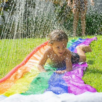 PoolCandy Rainbow Collection Backyard Water Slide