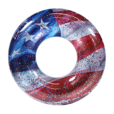 PoolCandy Stars & Stripes Glitter Jumbo 48IN Pool Tube