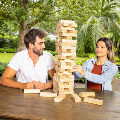 PoolCandy Stars & Stripes Giant Outdoor Wooden Tumbling Tower